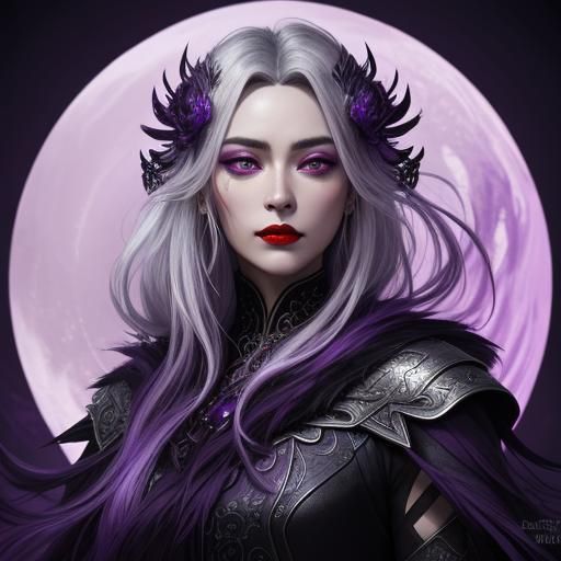 Fantasy Woman with Feathers in 3D Matte Painting