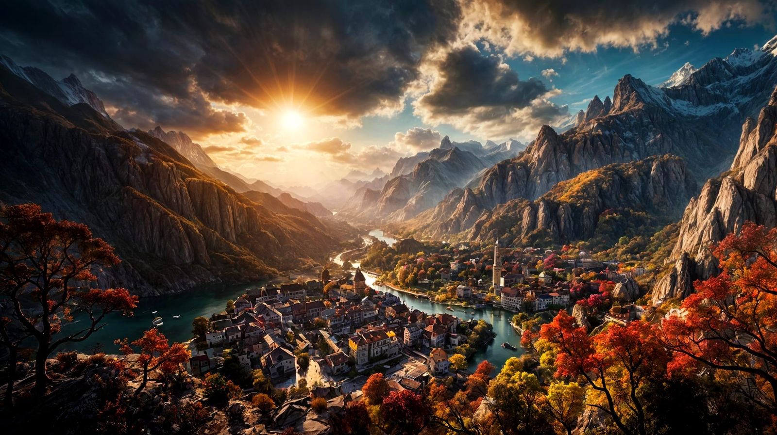 Detailed Mappa Mundi Landscape in Photorealistic Style