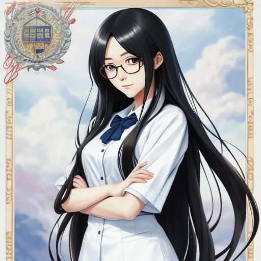 Anime Style Lady in School Uniform