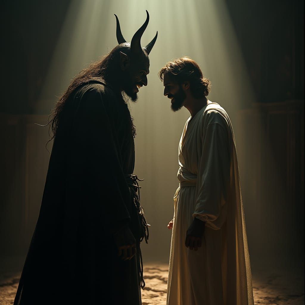 Epic Confrontation: Dark Lord and Savior Face Off