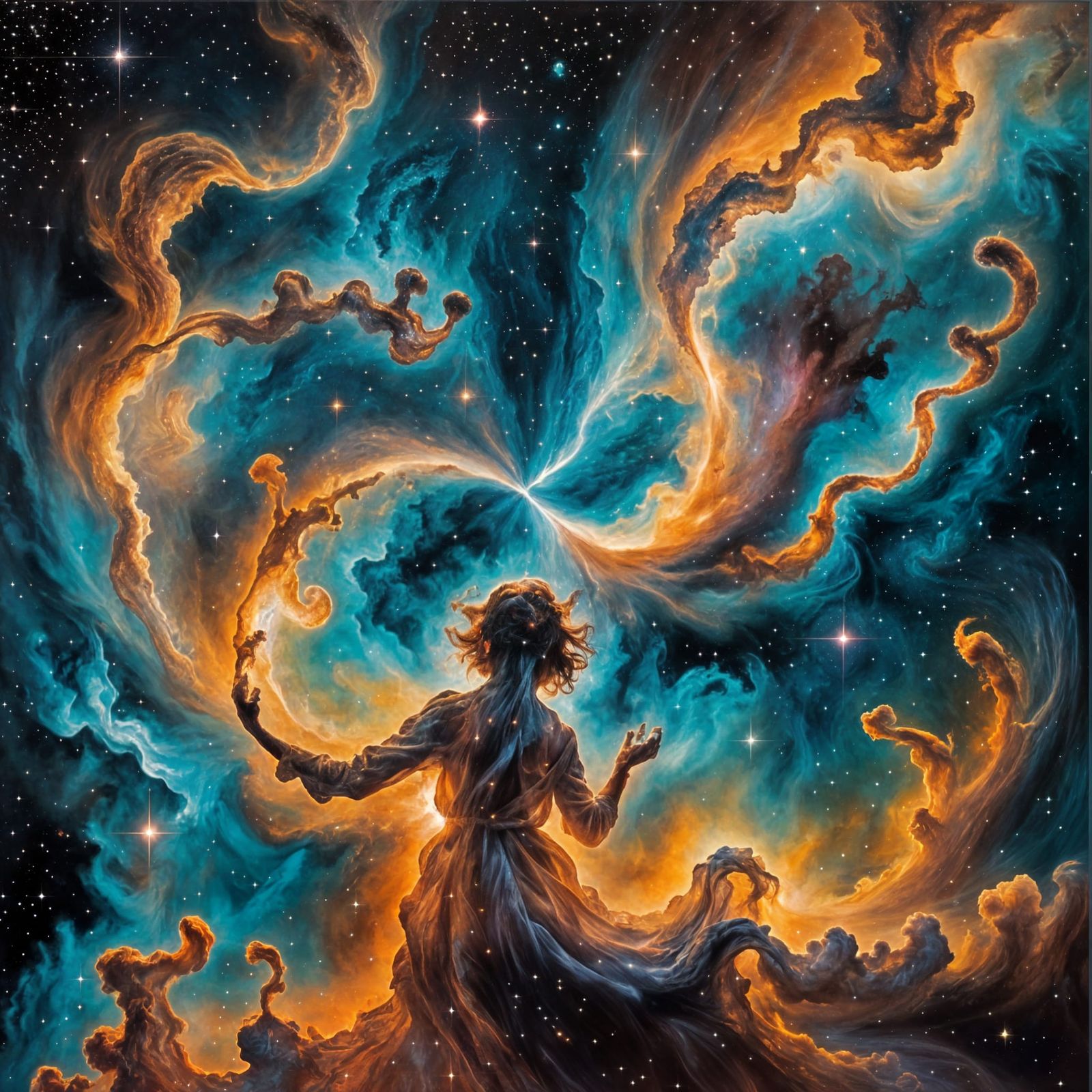 Cosmic Nebula Infinity Symbol in Vibrant Colors