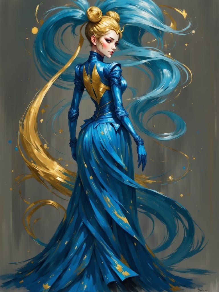 Magical Girl Sailor Moon in 90s Anime Style