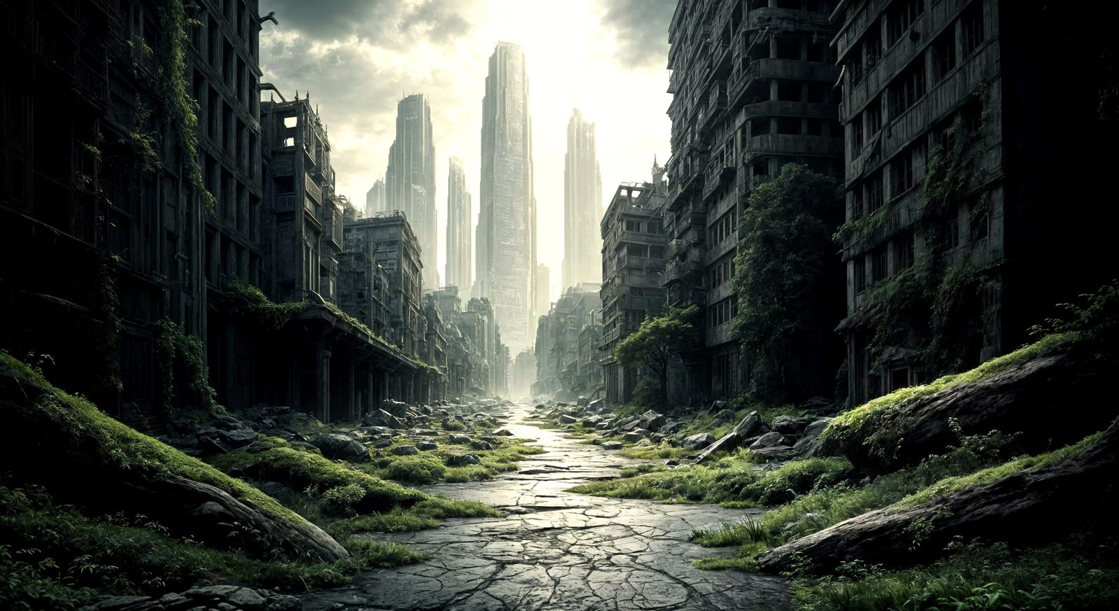 Surreal Urban Odyssey in Deep Fantasy Colors