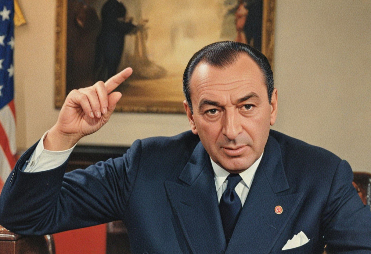 Surreal Postcard of 1960s Political Campaign