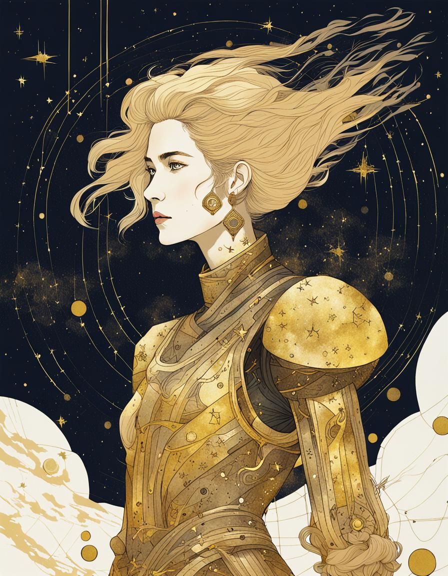 Cosmic Lady Posing in Final Fantasy Style