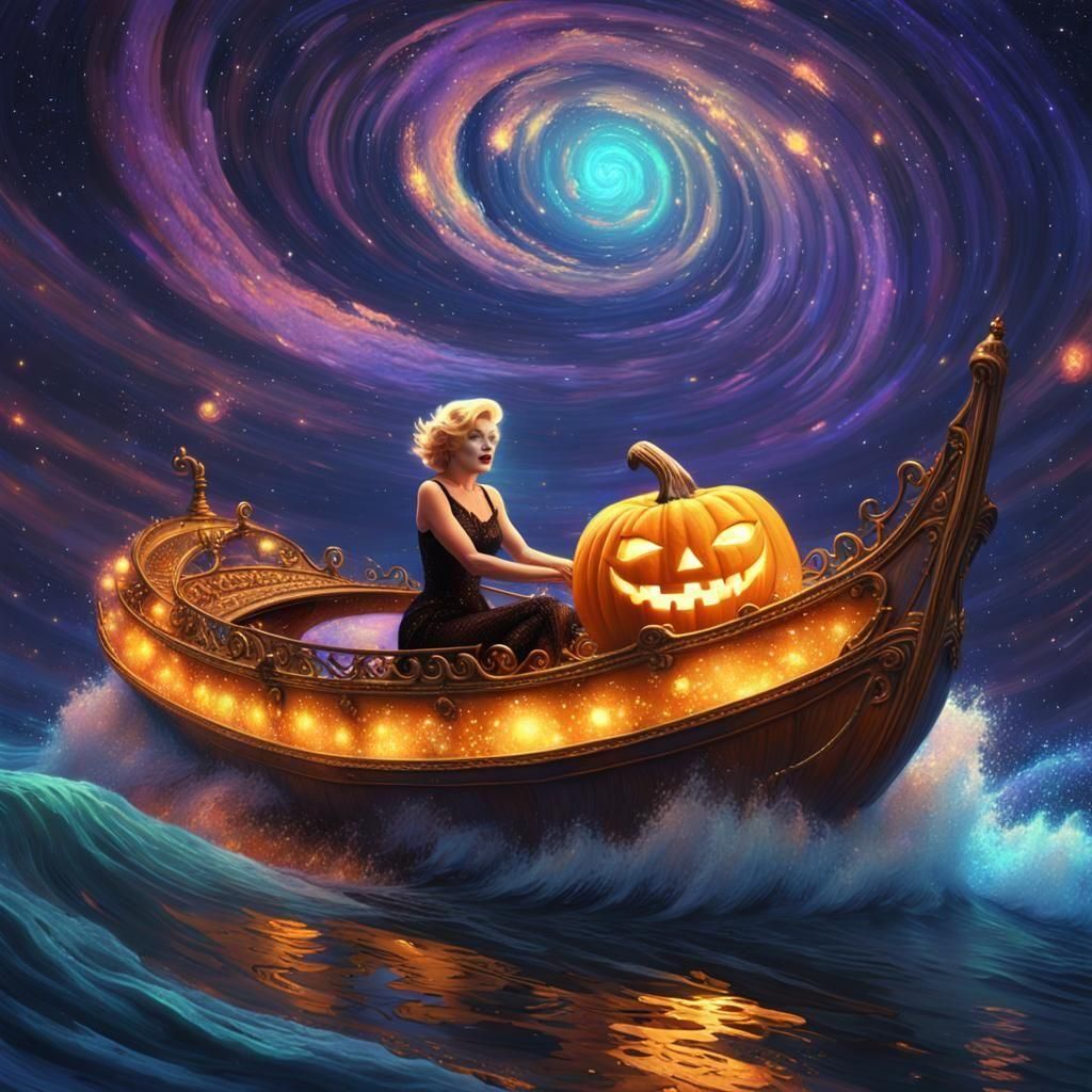 Marilyn Monroe in Van Gogh's Starry Boat