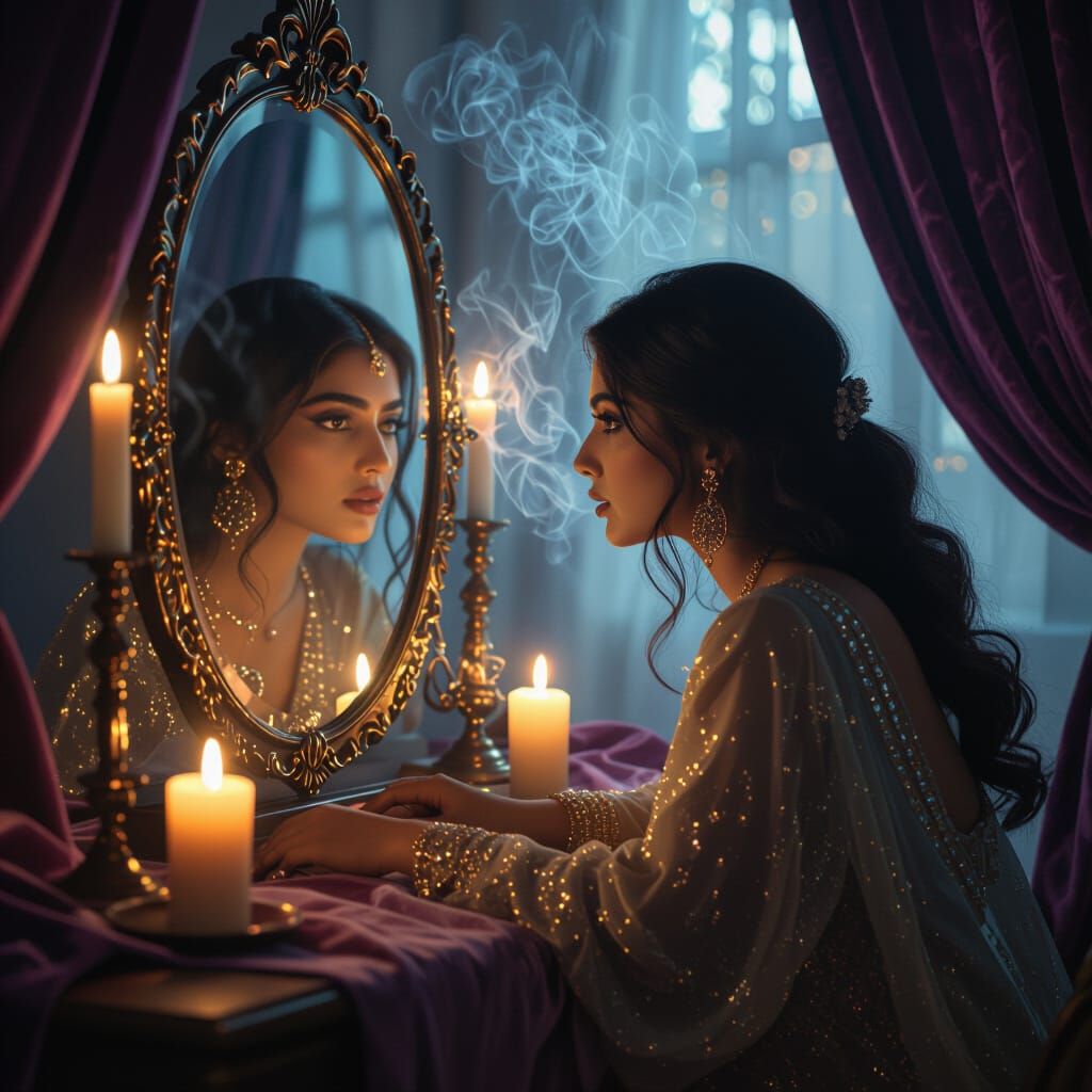 Mystical Night Portrait of Sapna by Candlelight