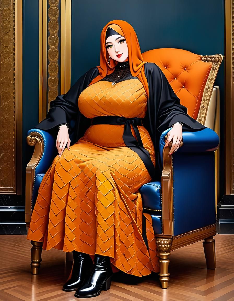 Middle Eastern Woman in Lego Dress Fashion Photo