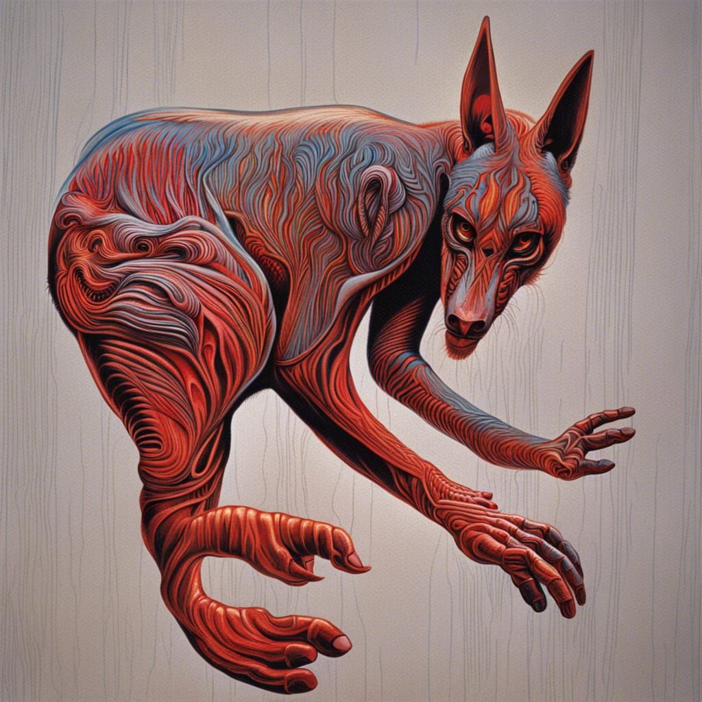 Biomechanical Animal Inspired by Surrealist Film