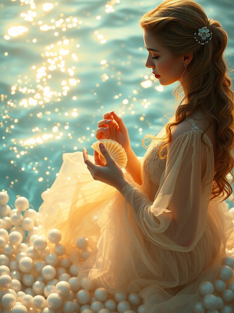 Luminous Pearl Ocean Goddess