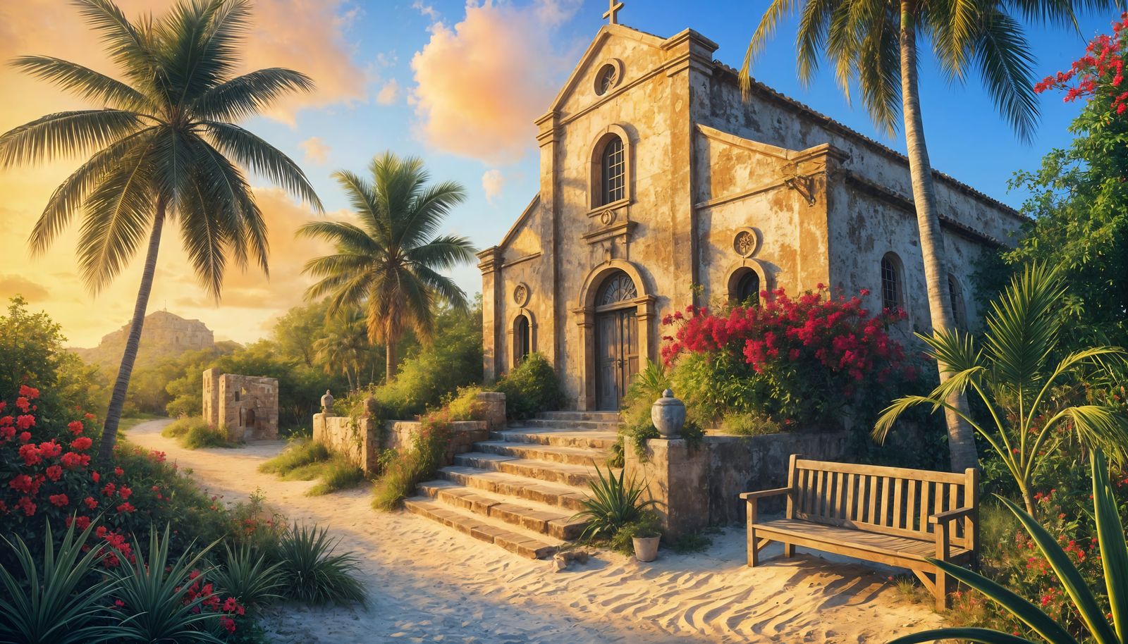 Bonairian Chapel of San Bernardo Digital Art