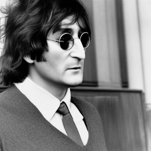 Stylized AI Portrait of John Lennon