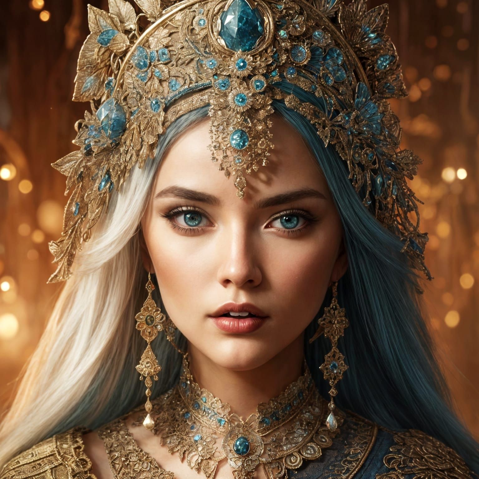 Ethereal Princess in High Contrast Fantasy Art