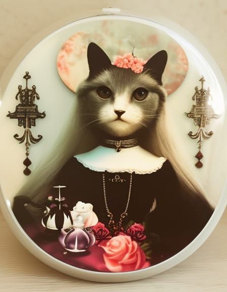 Surreal Gothic Scene with Alice Liddell Doll