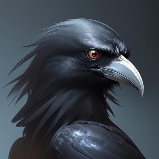 Hyperrealistic Crow with Colorful Splash Art Background