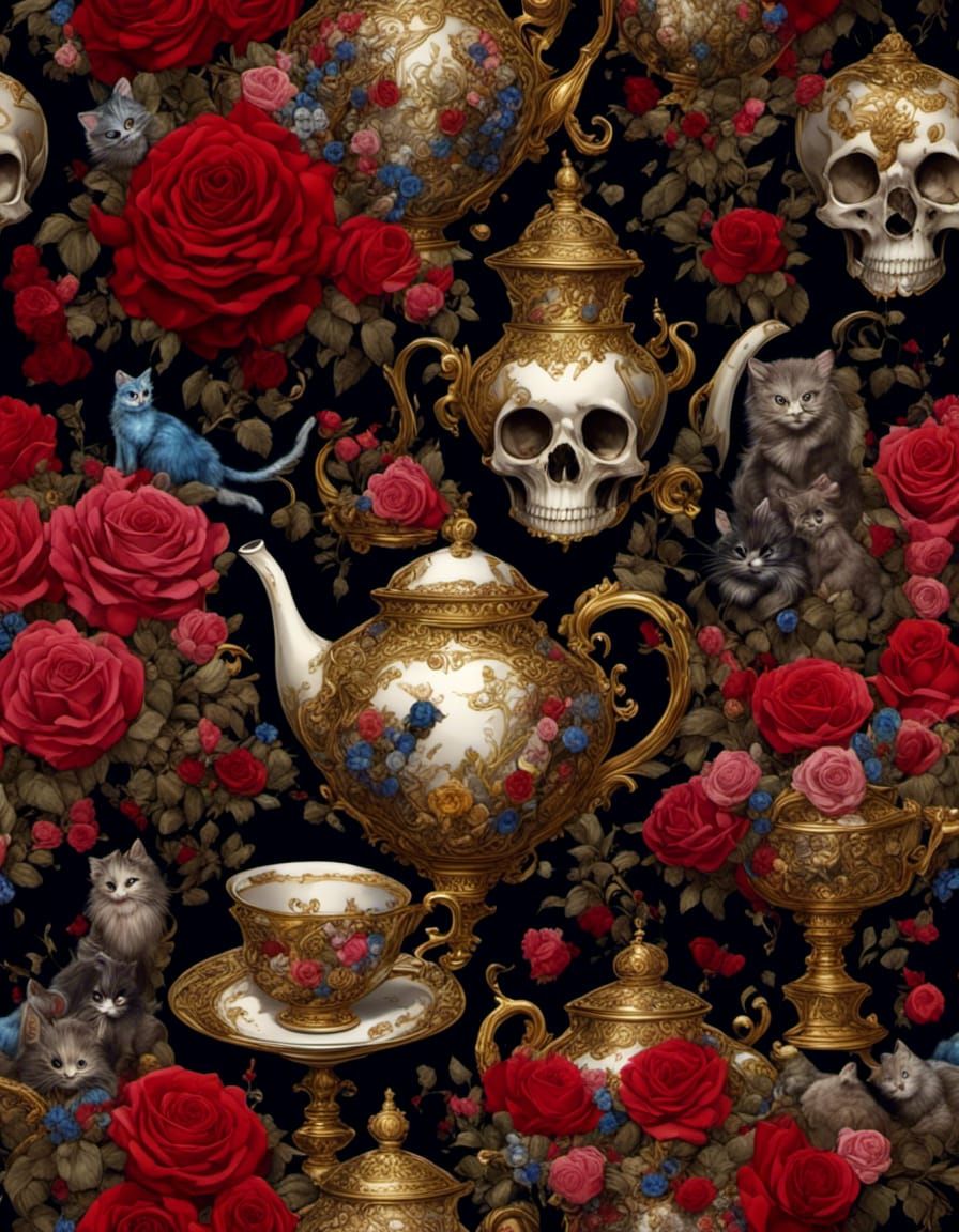 Gothic Steampunk Alice's Valentine Tea Party