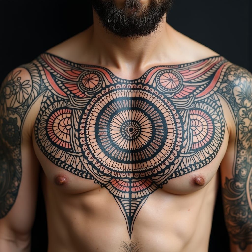 Maori Mandala Tattoo Design for Chest