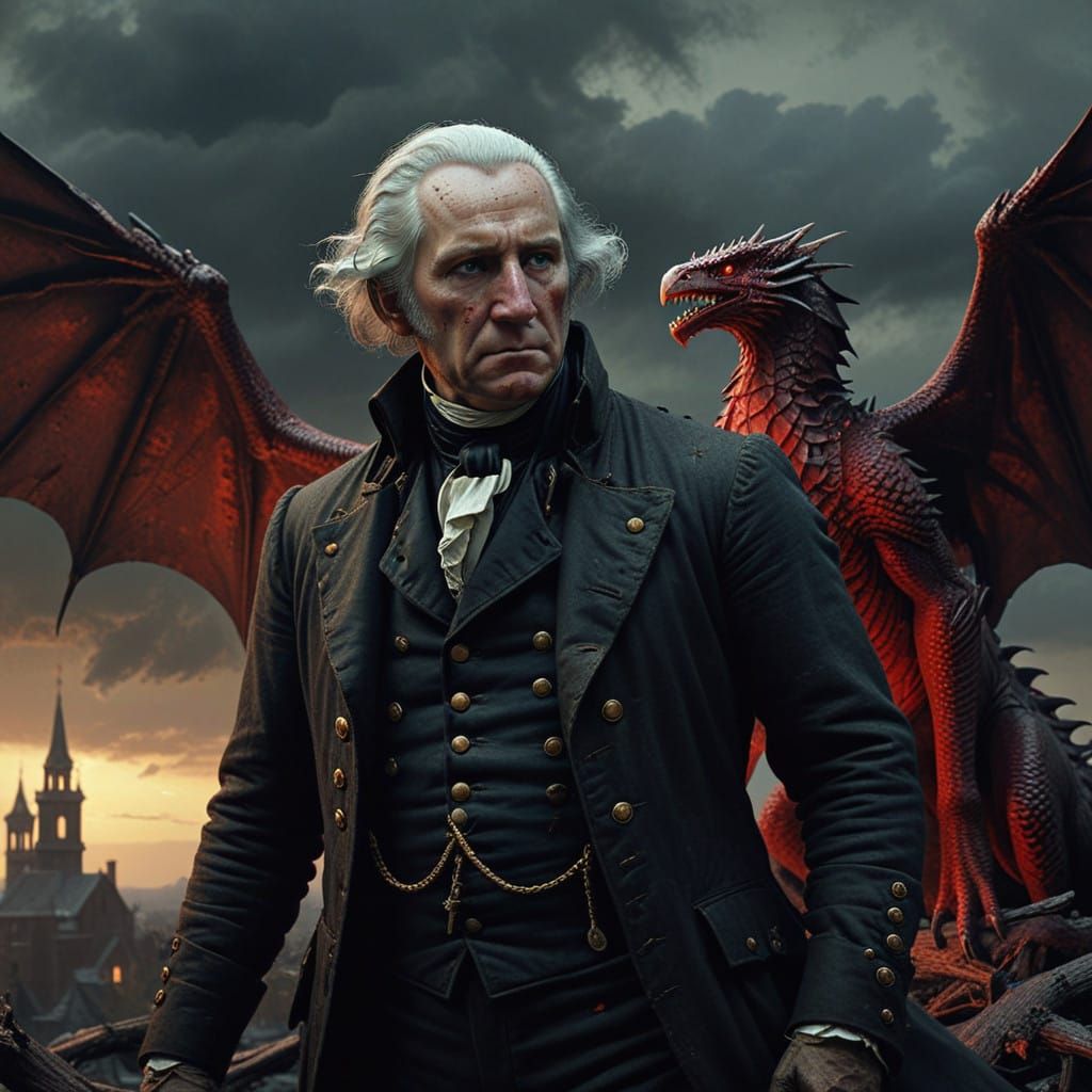 Gothic Revolutionary Heroes on a Dragon