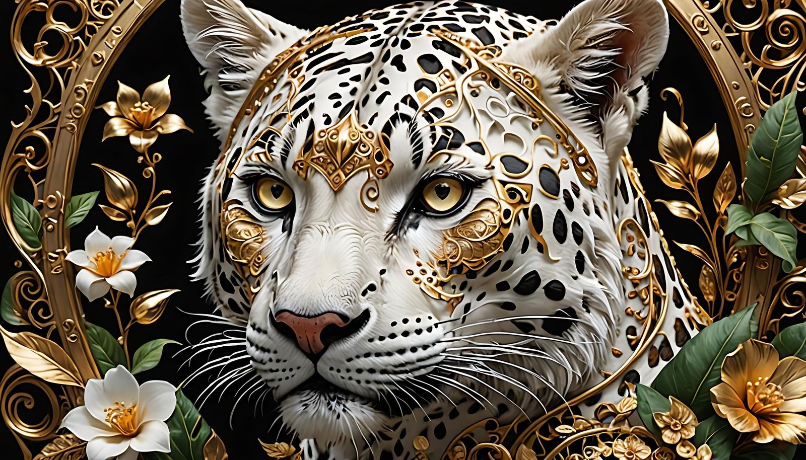 a white leopard, Steampunk- У)