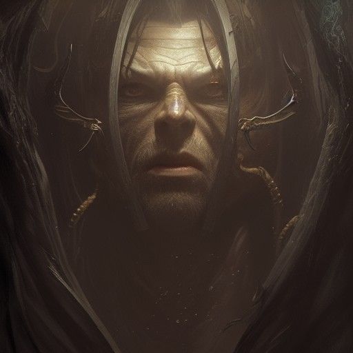 Hodr, God of Darkness: Hyperrealistic Concept Art