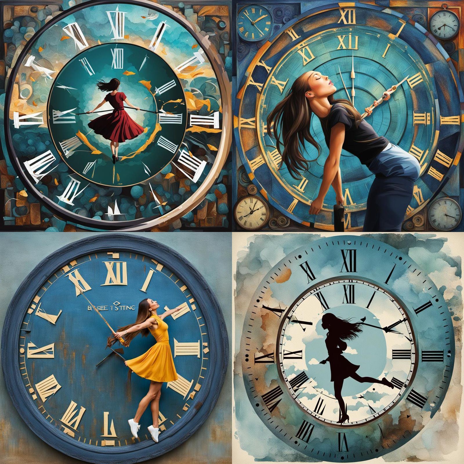 Girl Bending Time: A Surreal Manipulation