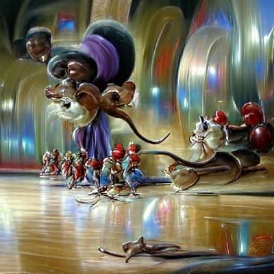 Soul Train Dance Scene in Oil Painting