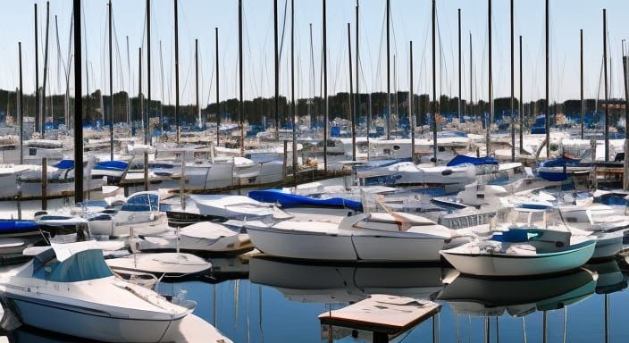 Picturesque Marina in Professional Photography Style