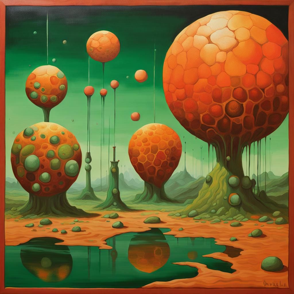 Surreal Cell Shading Painting of Fongols and Besnits