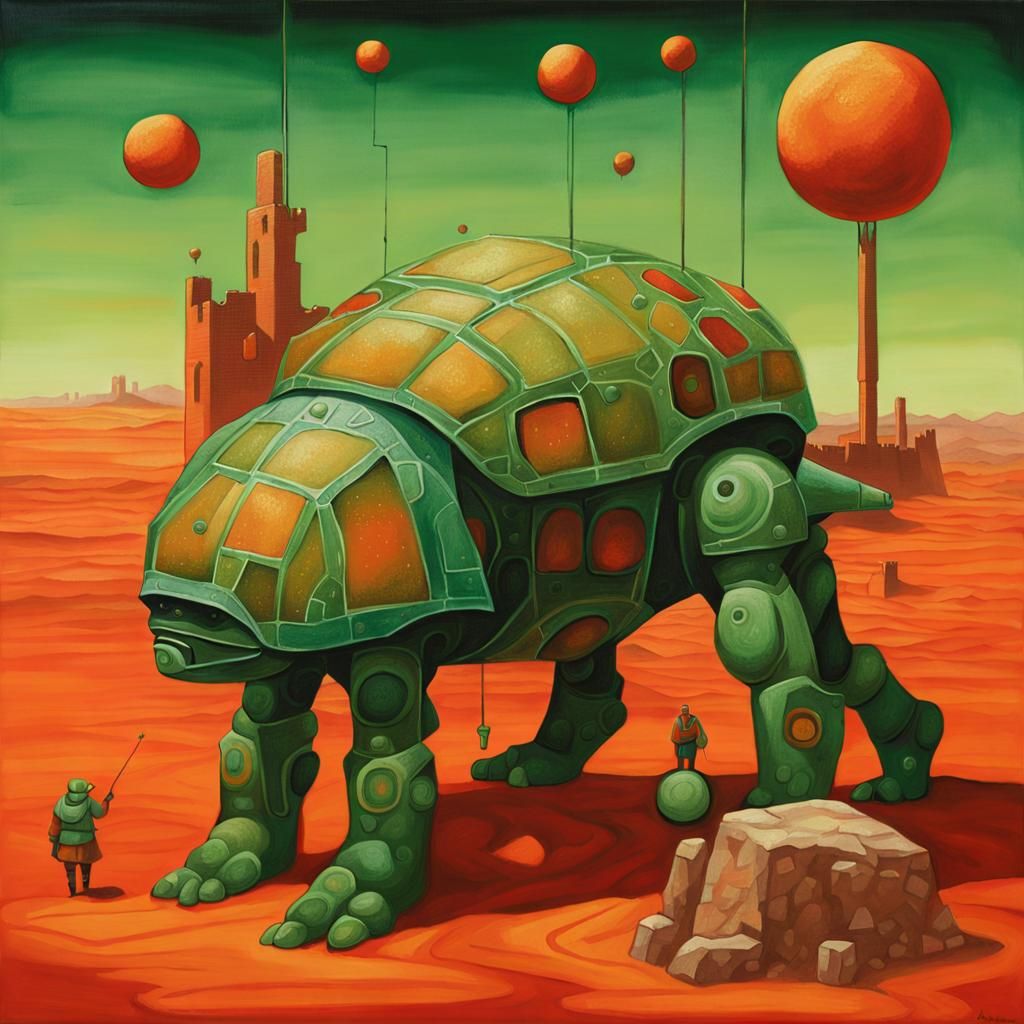 Surreal Cell Shading Painting of Fongols and Besnits