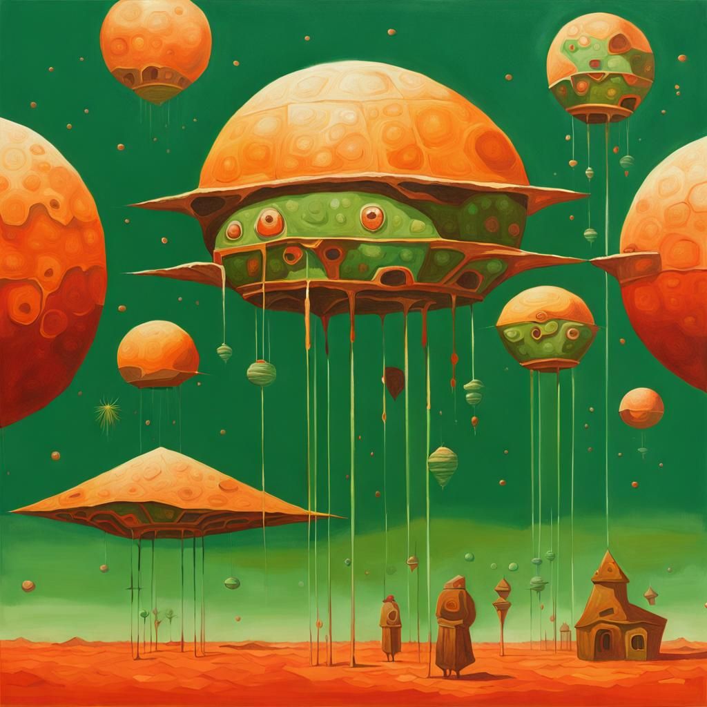 Surreal Cell Shading Painting with Fongols and Besnits