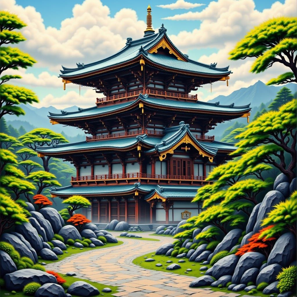 Ancient Japanese Pagoda Architecture