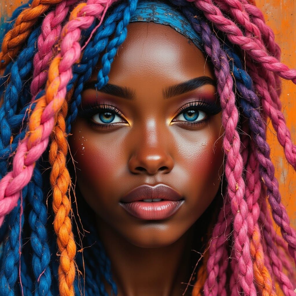 African Goddess Portrait of Kelly Rowland in Vogue Style