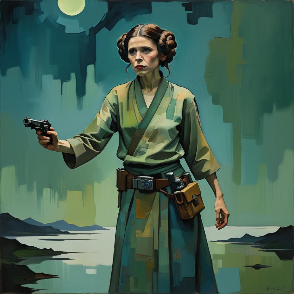 Princess Leia in Expressionist Style