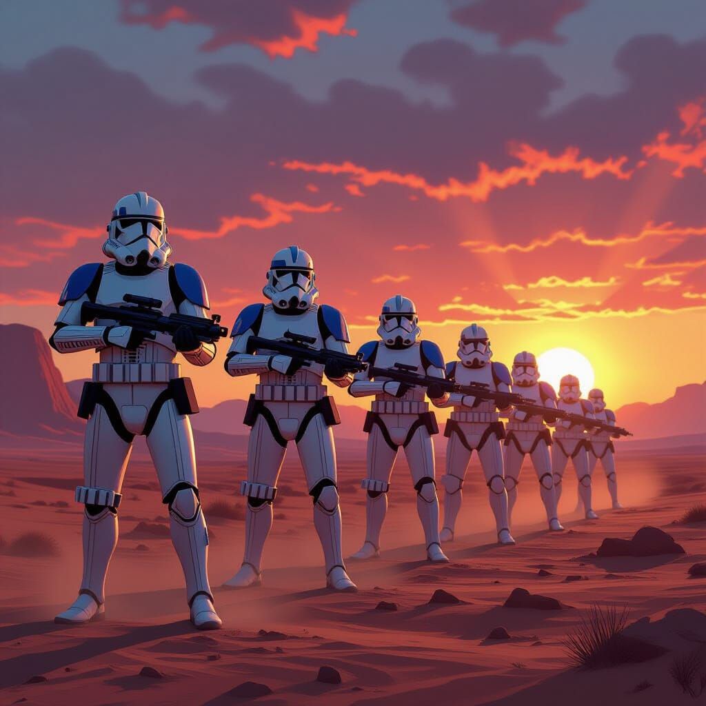 Clone Troopers Ready for Battle on Alien Planet