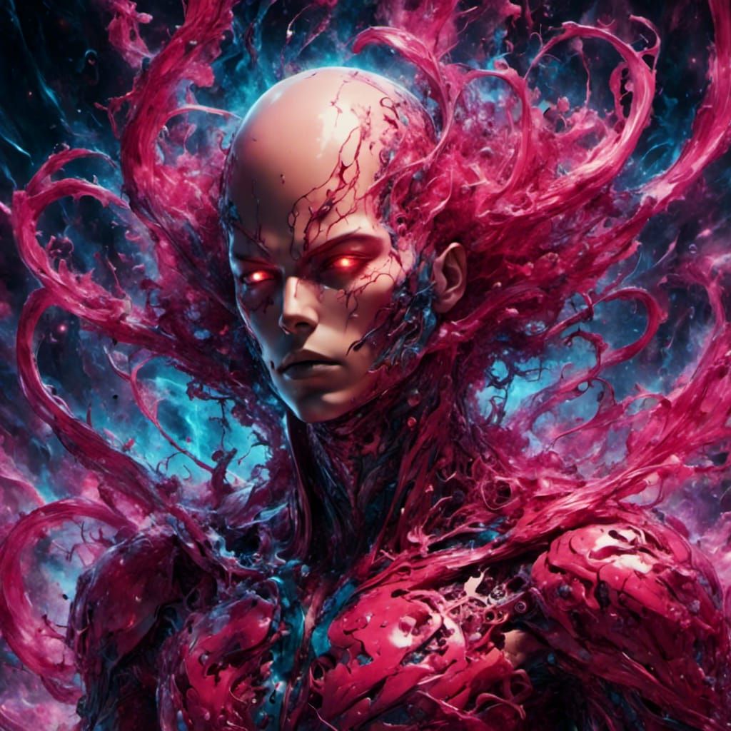 One Punch Man with Glowing Runes