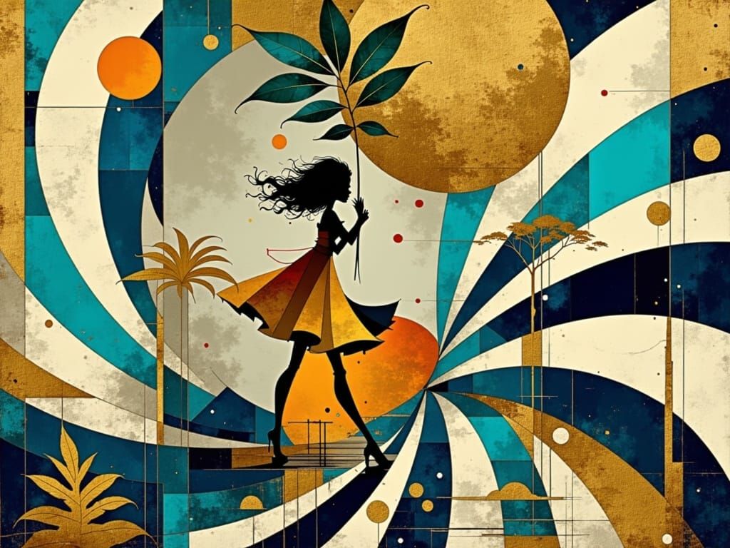 Ethereal Mambo Dance in Vibrant Abstract Art