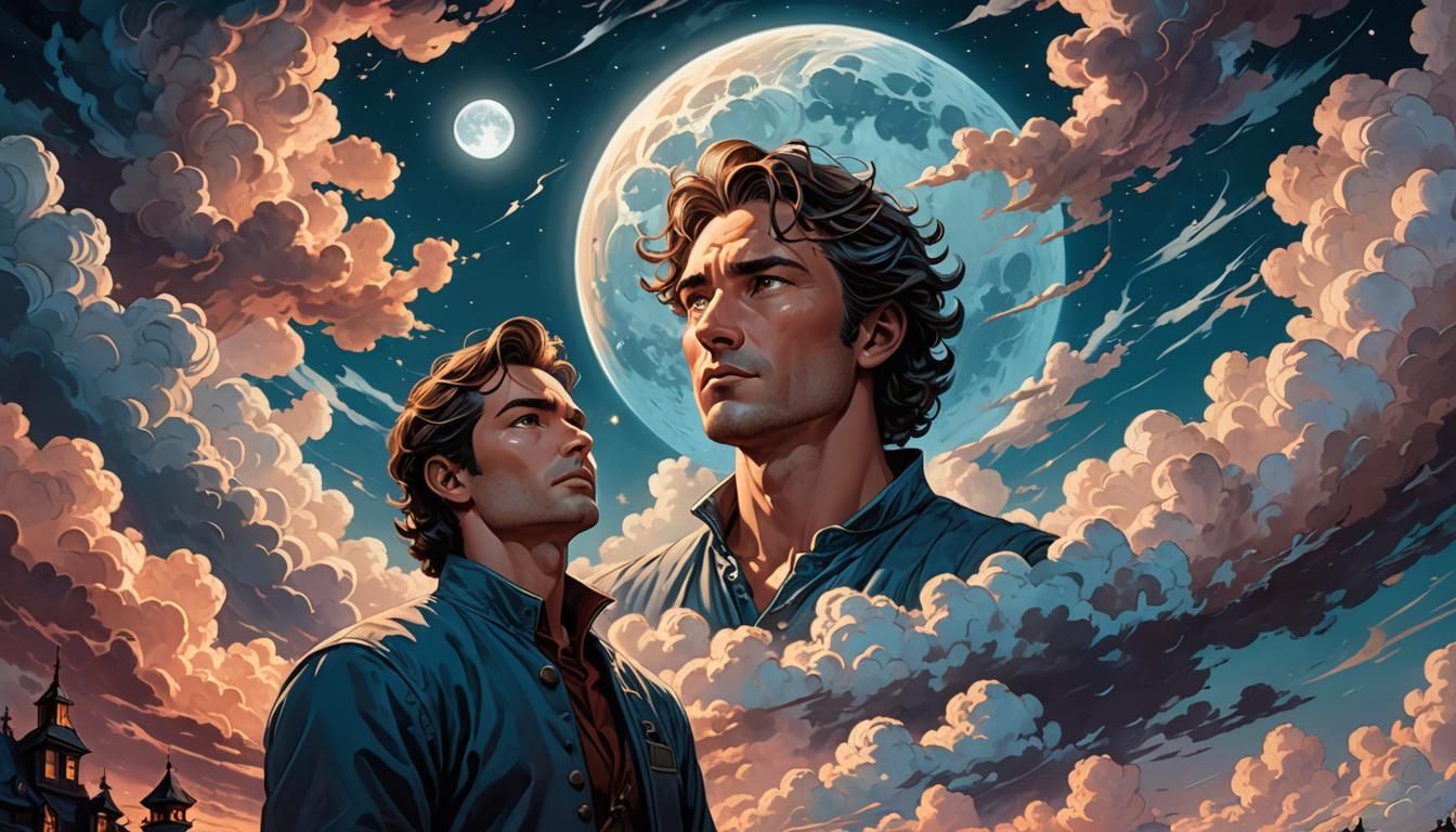 Cloud Sculptor Creates Glowing Forms: Surreal Comic Art