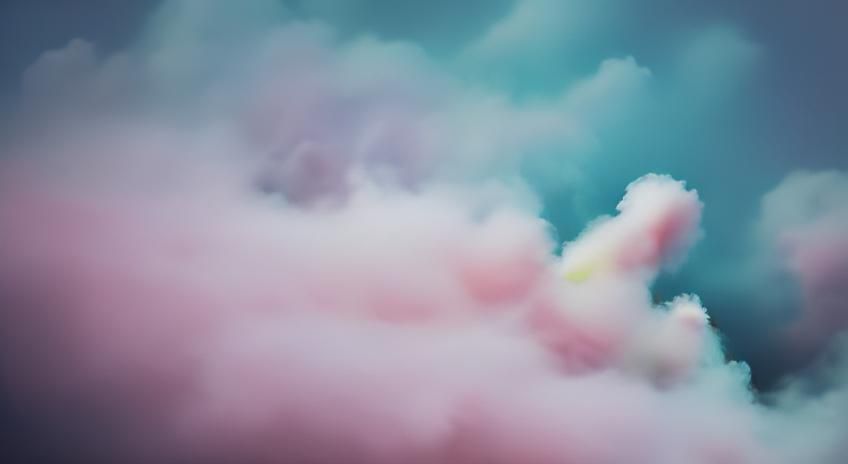 Abstract Ornate Clouds in Cinematic Composition