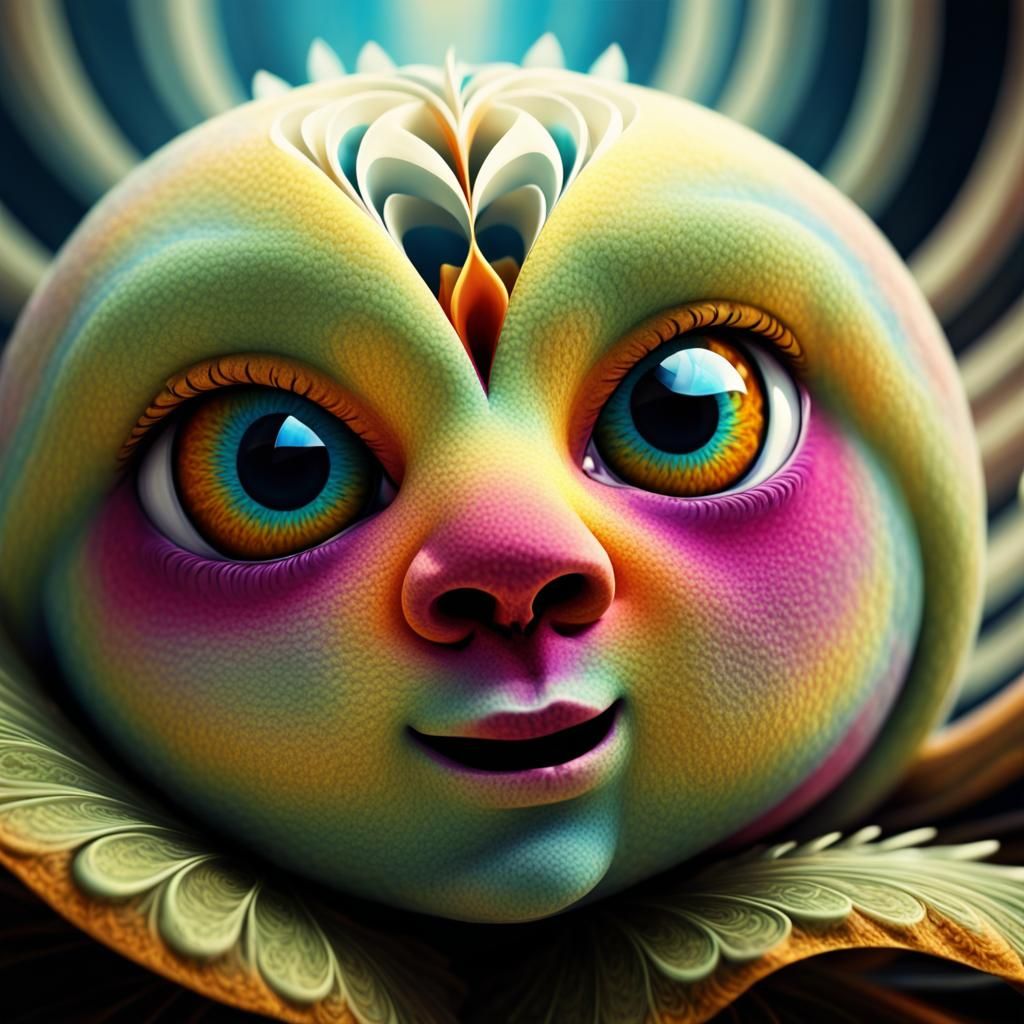 Psychedelic 4444 Mandala with Fractal Geometry