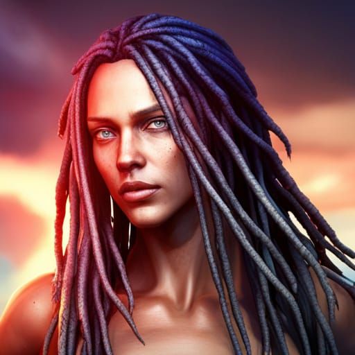 Metal Dreadlocks: Detailed Matte Painting in 8K