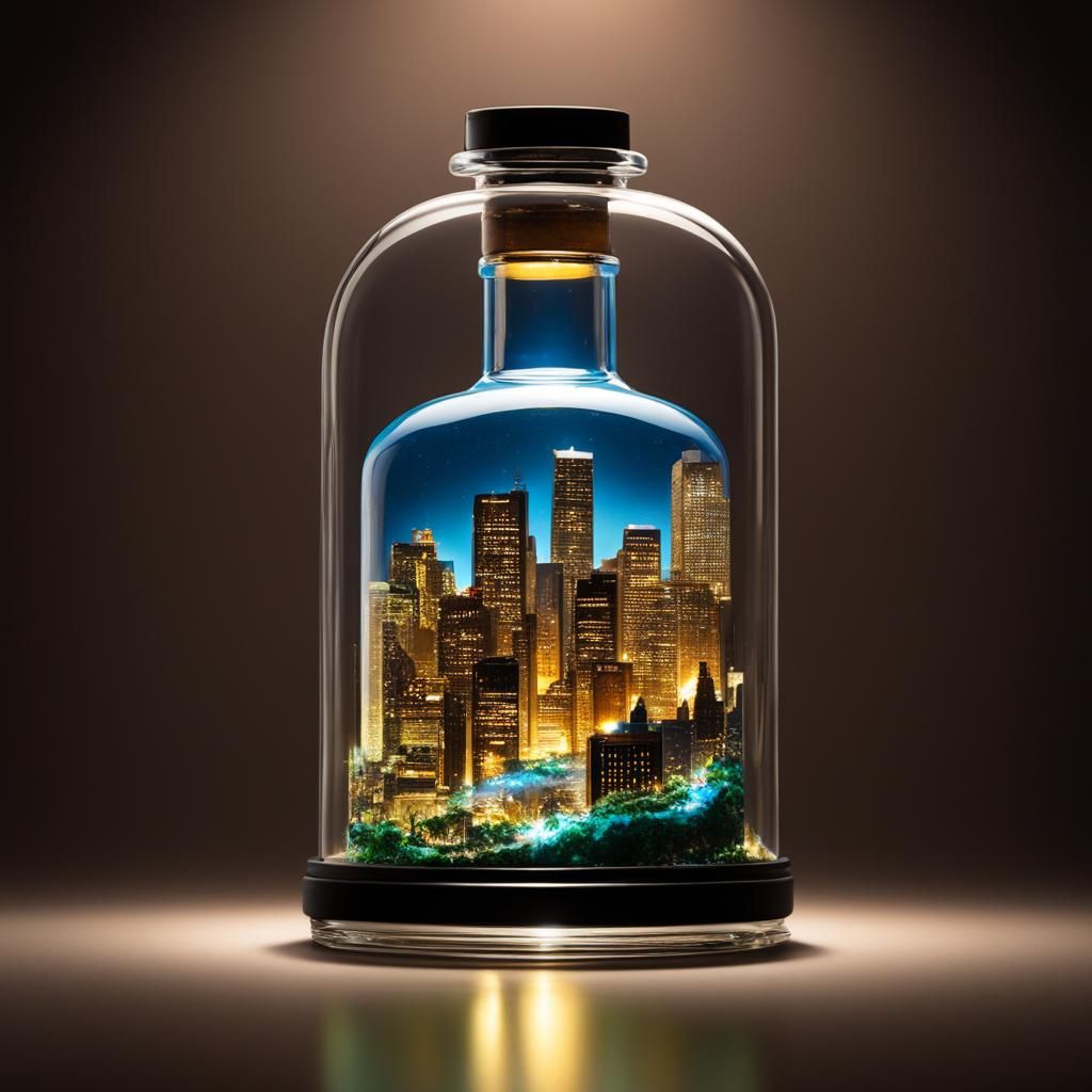 Time in a Bottle: Cityscape Clock