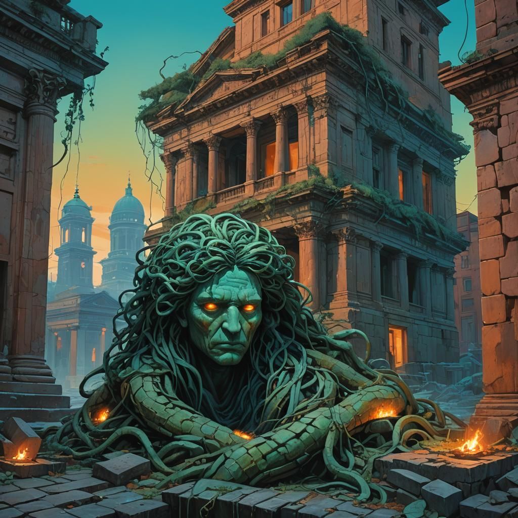 Medusa's Luminous Tresses in Ancient Rome