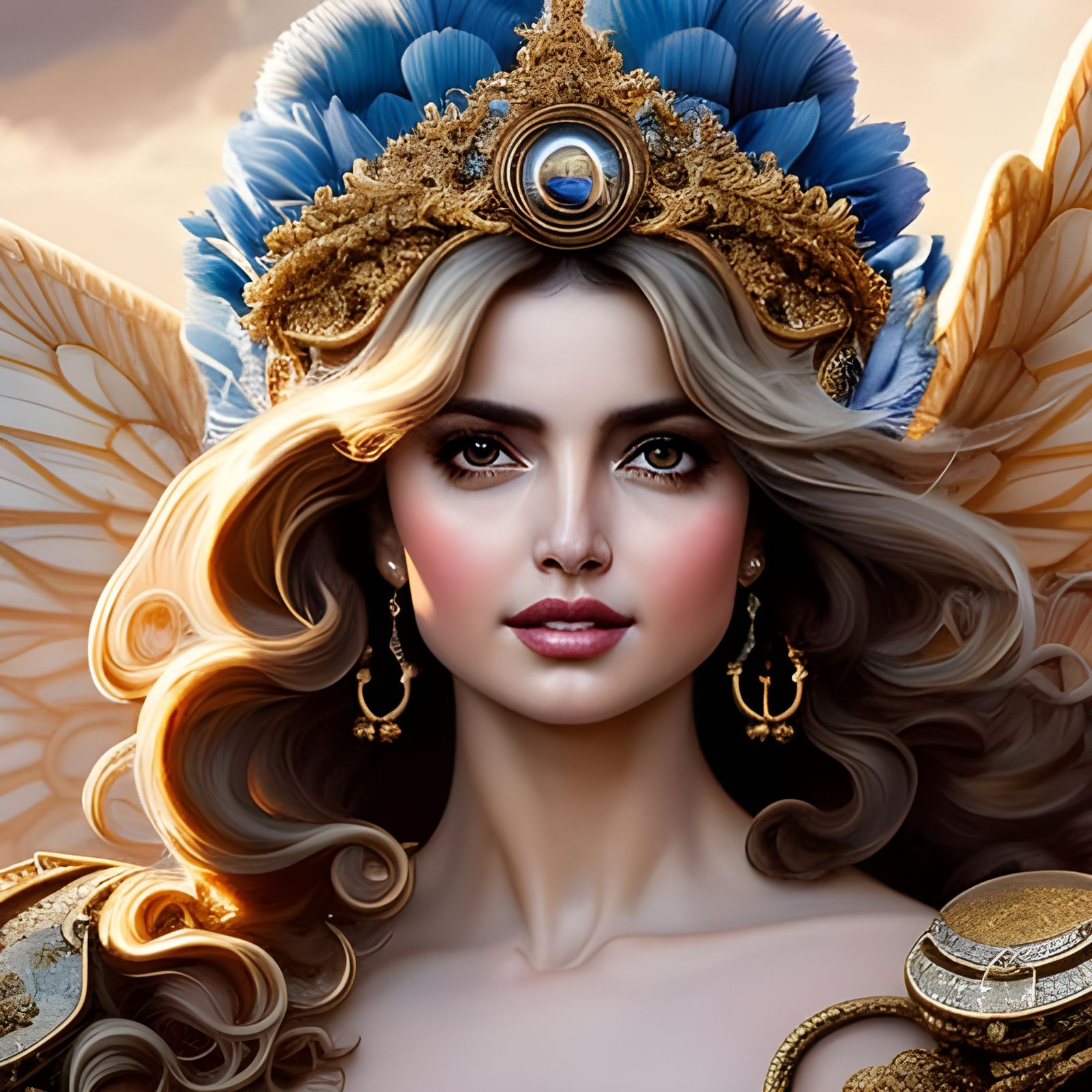 Hyperdetailed Rococo Portrait of Smiling Woman in 8K