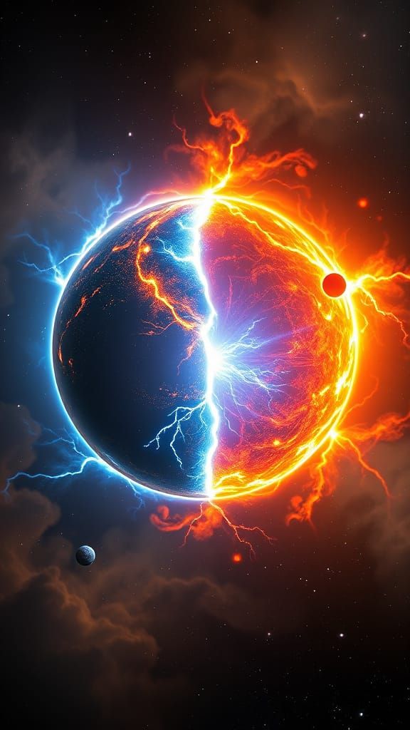 Spectacular Celestial Sphere Collision in 8K HDR