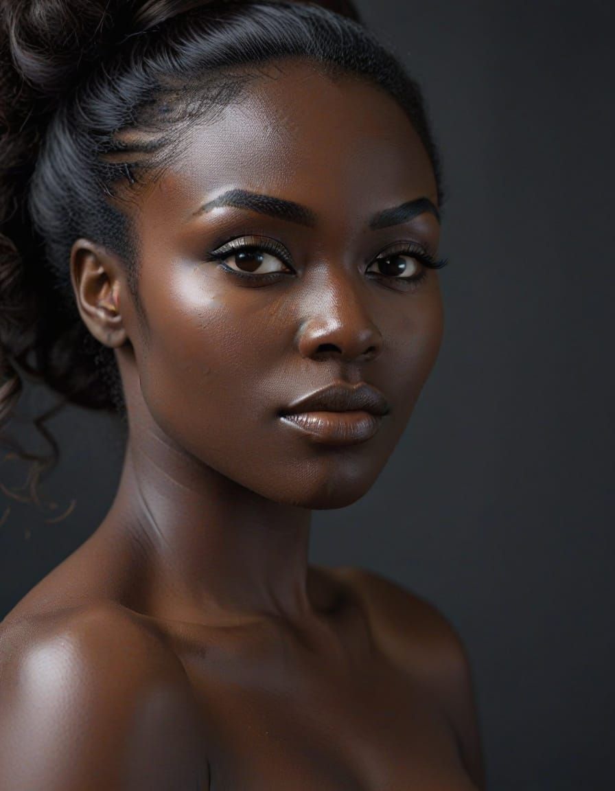 Sensuous Dark Skin Portrait