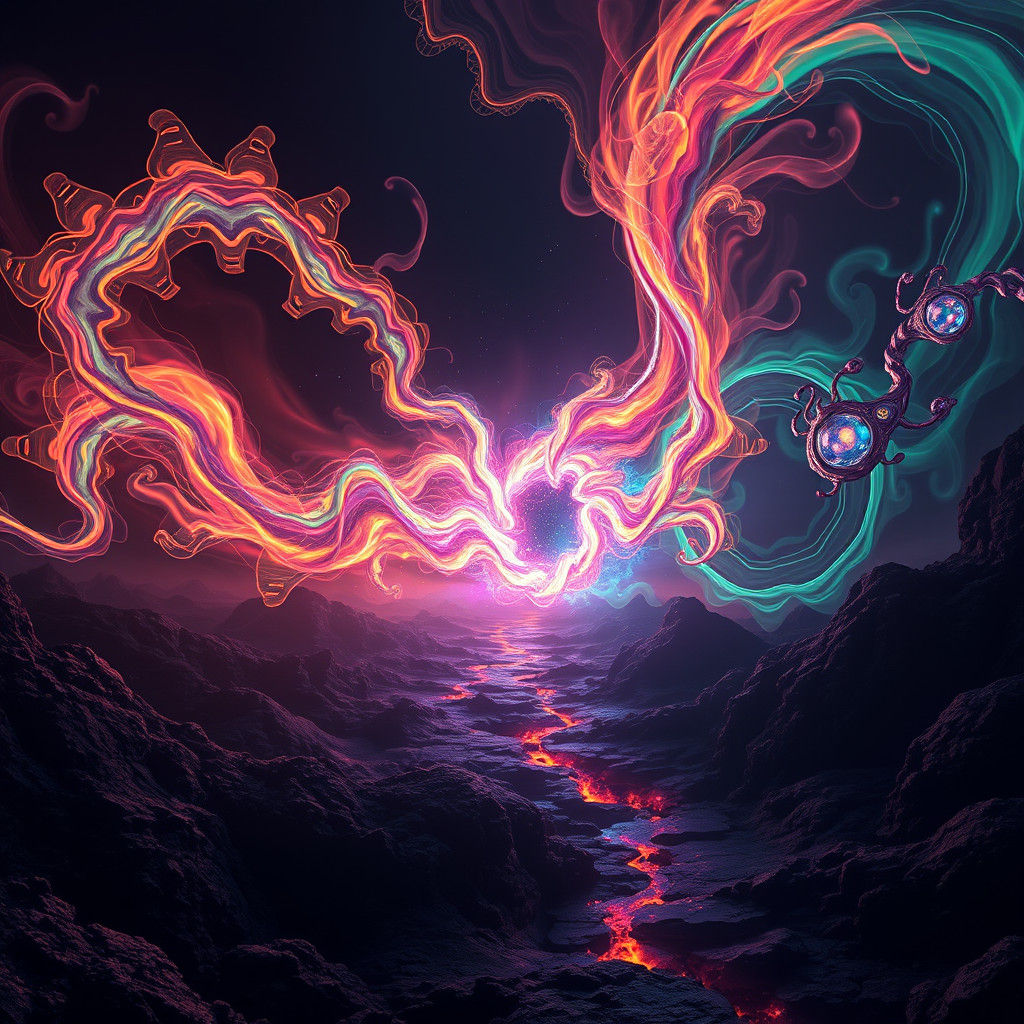 Mystical Portal Unleashes Iridescent Energy: Biomechanical A...