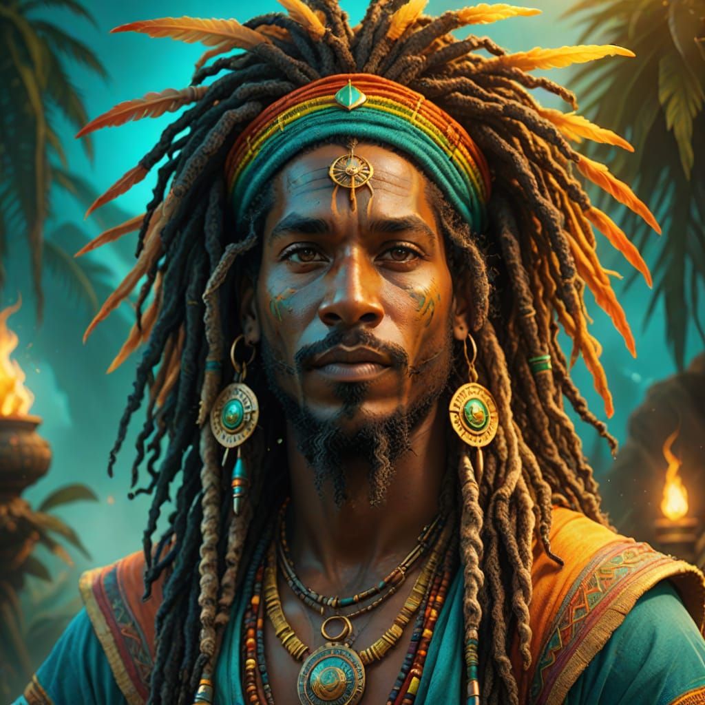 Rastafarian Targaryen: Detailed Fantasy Art Illustration