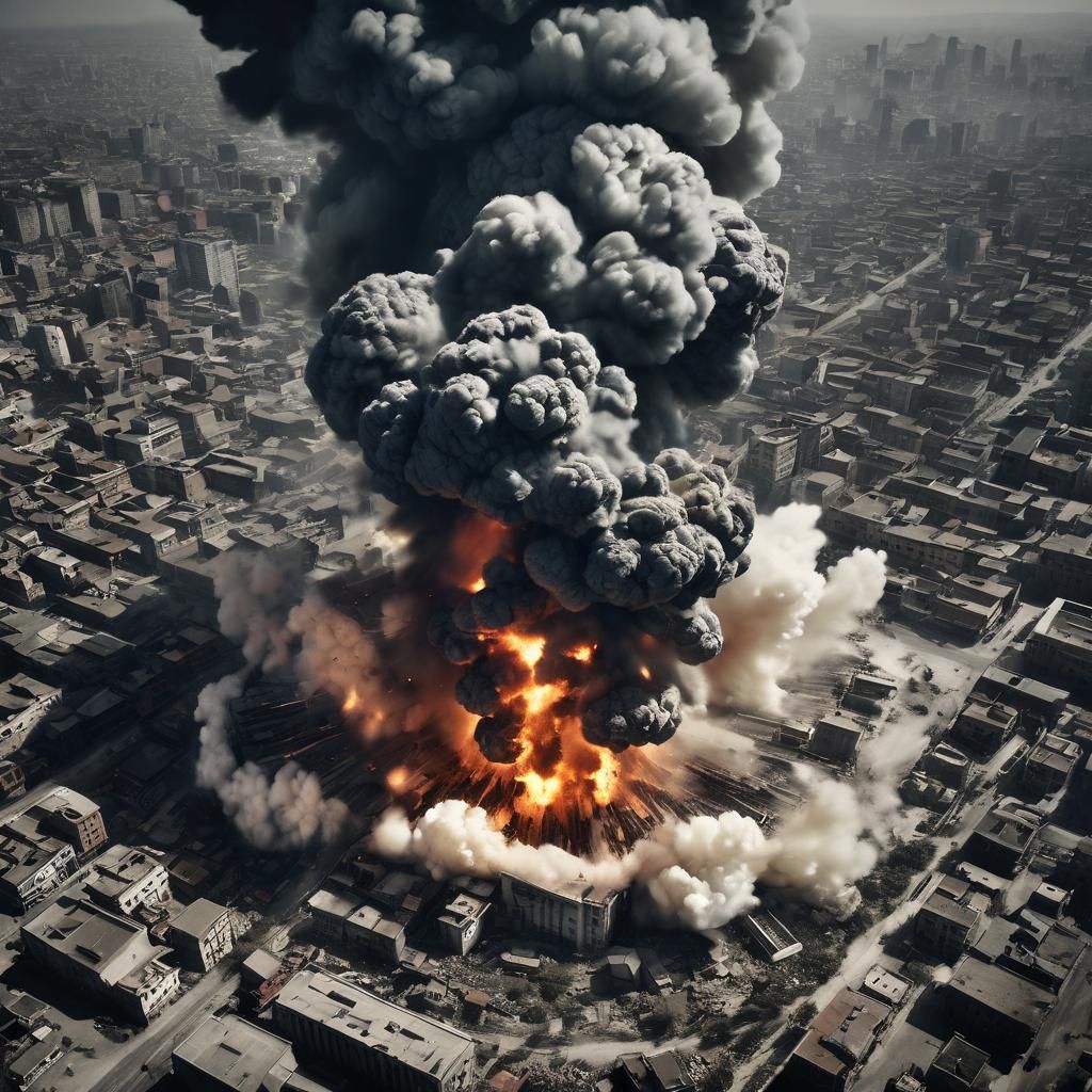 Atomic Explosion Devastates Densely Populated City