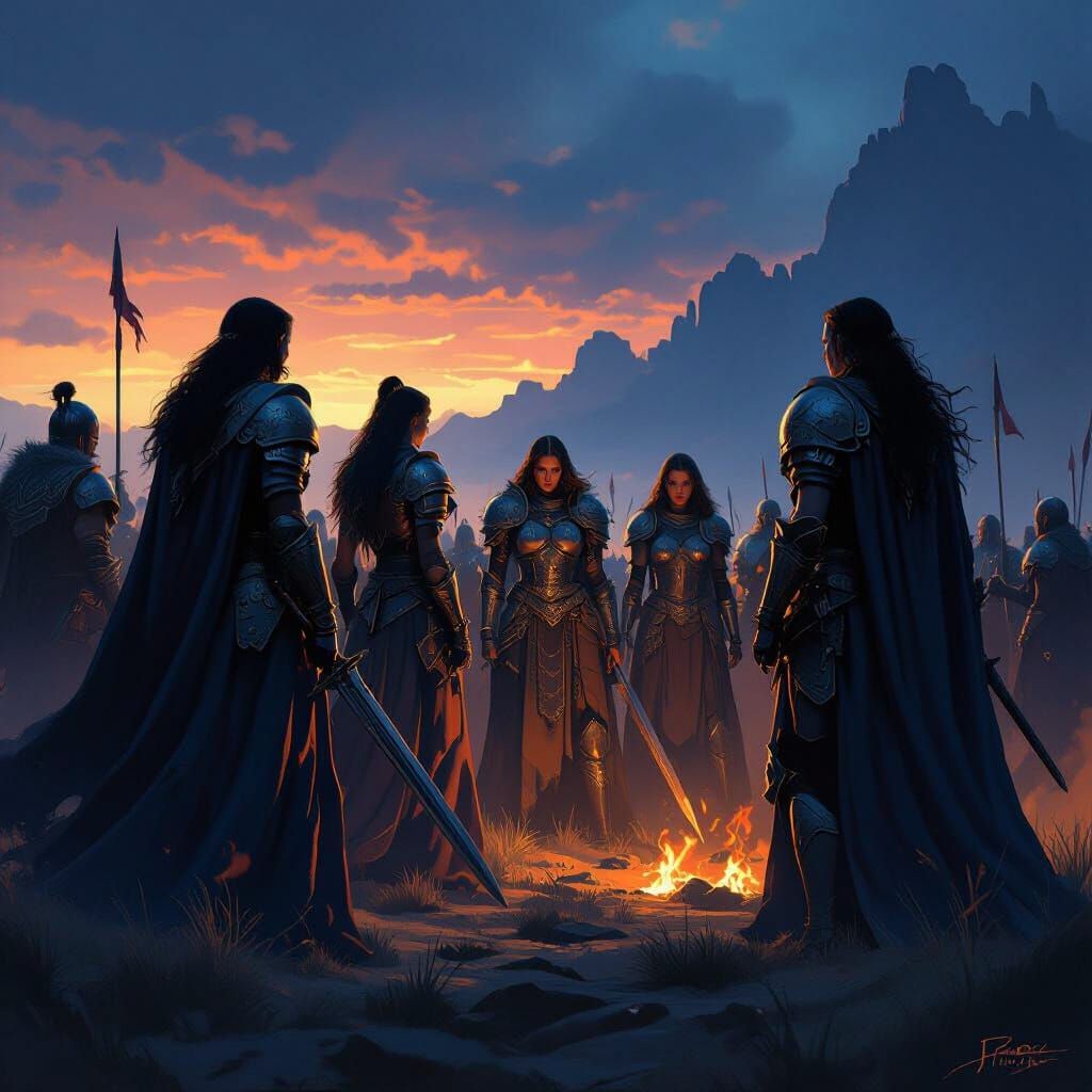 Regal Women Command War King on Dusk Battlefield