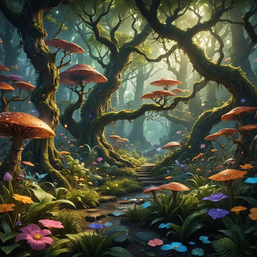 Enchanted Forest: A Glowing Fantasy Realm